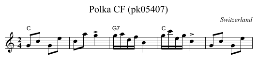 Polka CF (pk05407) - staff notation