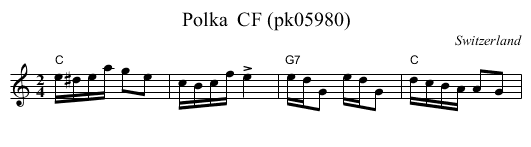 Polka  CF (pk05980) - staff notation