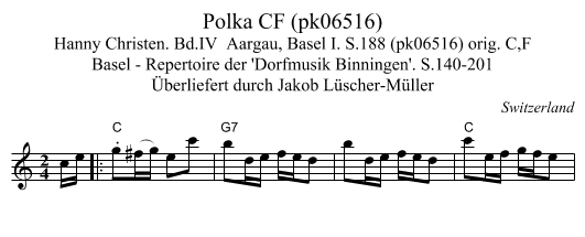 Polka CF (pk06516) - staff notation