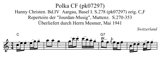 Polka CF (pk07297) - staff notation