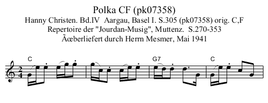 Polka CF (pk07358) - staff notation