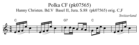 Polka CF (pk07565) - staff notation