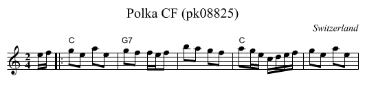 Polka CF (pk08825) - staff notation