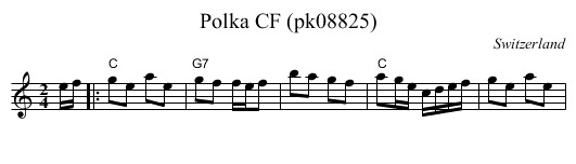 Polka CF (pk08825) - staff notation