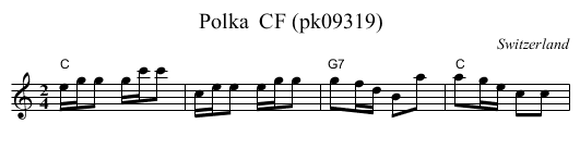 Polka  CF (pk09319) - staff notation