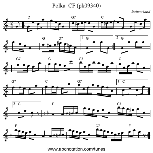 Polka  CF (pk09340) - staff notation