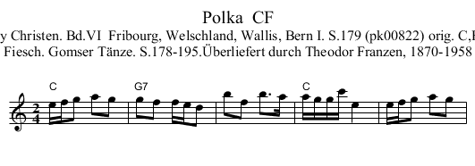 Polka  CF - staff notation