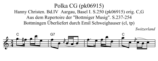 Polka CG (pk06915) - staff notation