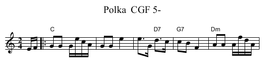 Polka  CGF 5- - staff notation
