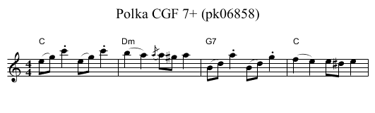 Polka CGF 7+ (pk06858) - staff notation