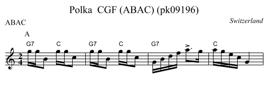 Polka  CGF (ABAC) (pk09196) - staff notation