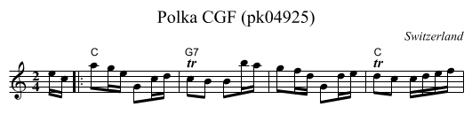 Polka CGF (pk04925) - staff notation