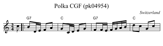 Polka CGF (pk04954) - staff notation