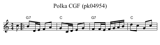 Polka CGF (pk04954) - staff notation