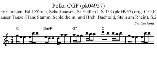 Polka CGF (pk04957) - staff notation