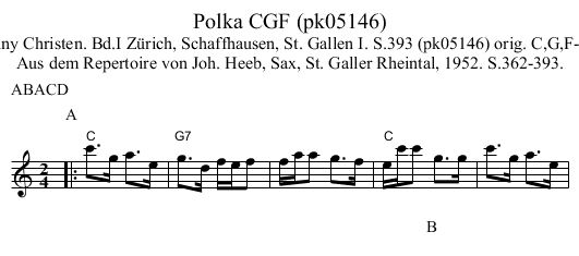 Polka CGF (pk05146) - staff notation