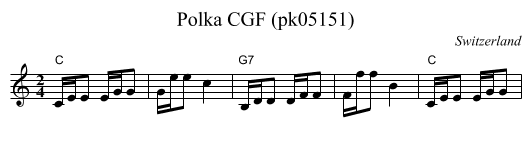 Polka CGF (pk05151) - staff notation
