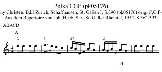Polka CGF (pk05176) - staff notation