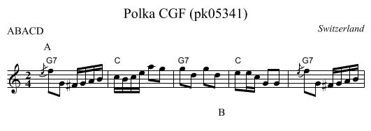 Polka CGF (pk05341) - staff notation