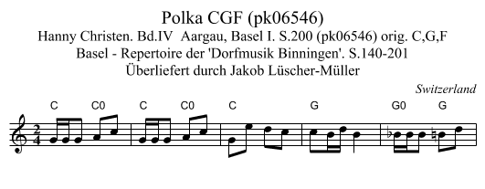 Polka CGF (pk06546) - staff notation