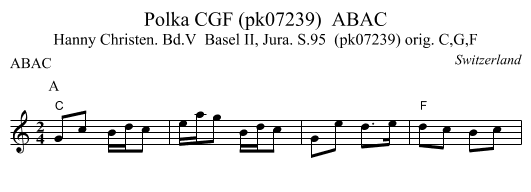 Polka CGF (pk07239)  ABAC - staff notation