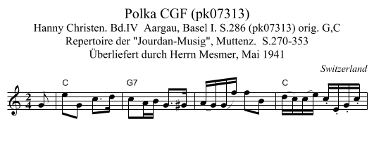 Polka CGF (pk07313) - staff notation