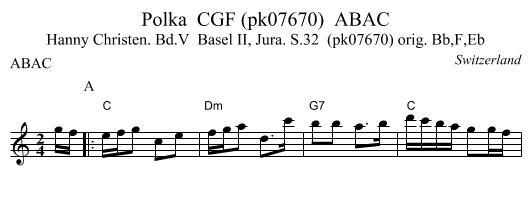 Polka  CGF (pk07670)  ABAC - staff notation