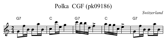 Polka  CGF (pk09186) - staff notation