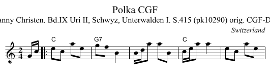 Polka CGF - staff notation