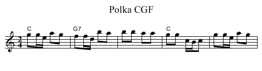Polka CGF - staff notation