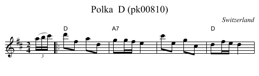 Polka  D (pk00810) - staff notation