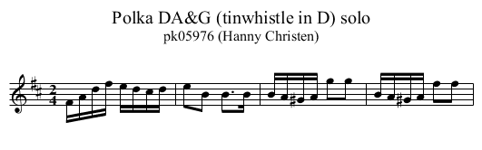 Polka DA&G (tinwhistle in D) solo - staff notation