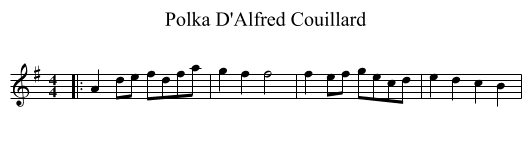 Polka D'Alfred Couillard - staff notation