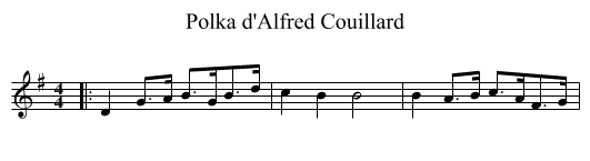 Polka d'Alfred Couillard - staff notation