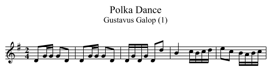 Polka Dance - staff notation