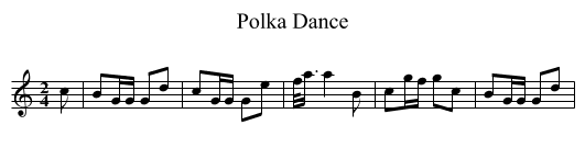 Polka Dance - staff notation