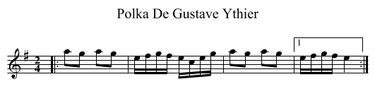 Polka De Gustave Ythier - staff notation