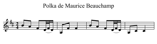 Polka de Maurice Beauchamp - staff notation