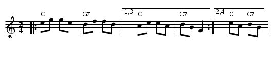 Polka des Allumettes - staff notation