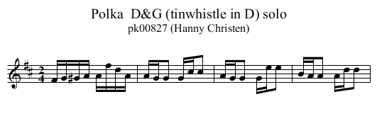 Polka  D&G (tinwhistle in D) solo - staff notation