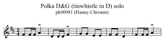 Polka D&G (tinwhistle in D) solo - staff notation