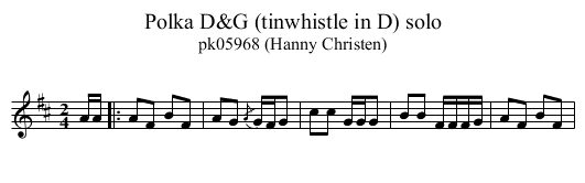 Polka D&G (tinwhistle in D) solo - staff notation