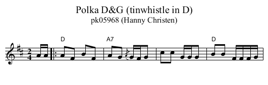 Polka D&G (tinwhistle in D) - staff notation