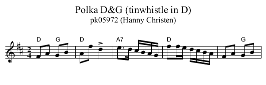 Polka D&G (tinwhistle in D) - staff notation