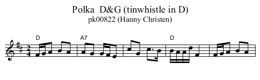 Polka  D&G (tinwhistle in D) - staff notation