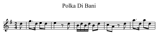 Polka Di Bani - staff notation