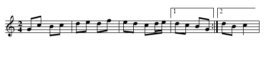 Polka du Quartier - staff notation