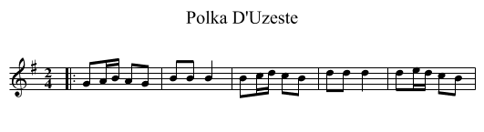 Polka D'Uzeste - staff notation