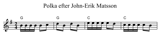 Polka efter John-Erik Matsson - staff notation