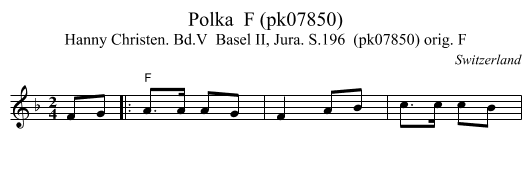 Polka  F (pk07850) - staff notation